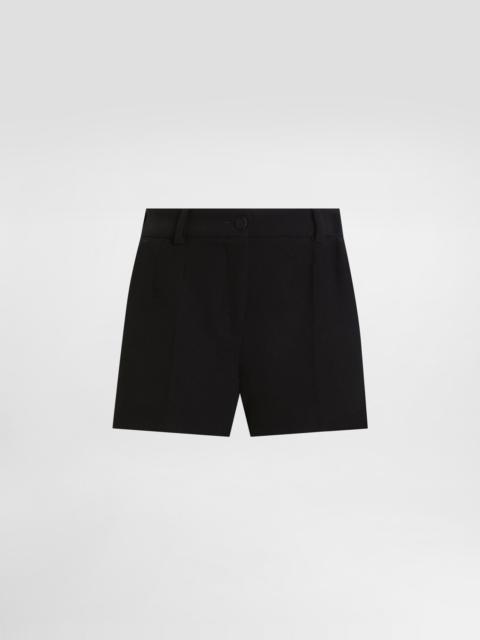 Wool crêpe shorts