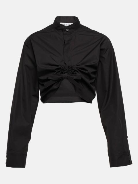 Cropped cotton shirt
