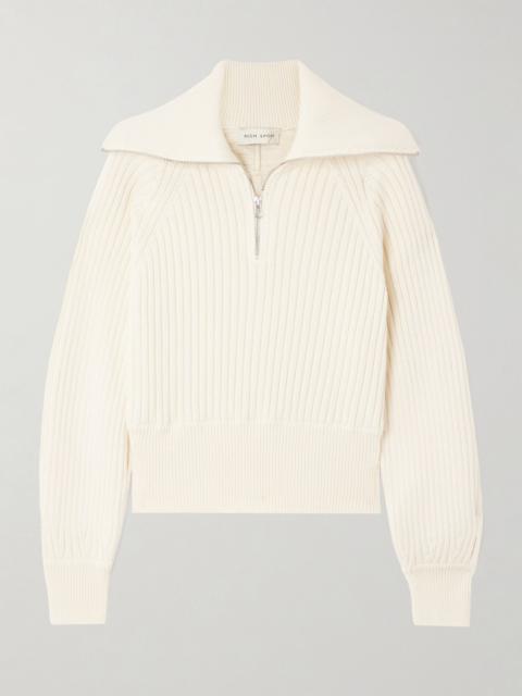Chester ribbed cotton-blend sweater Ivory