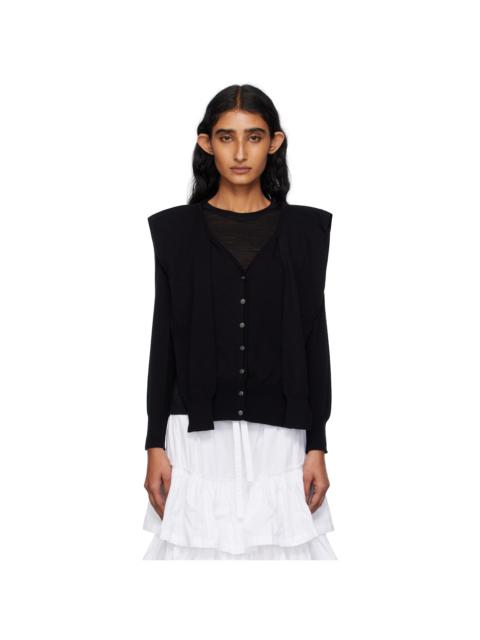Black Sleeve Layered Cardigan