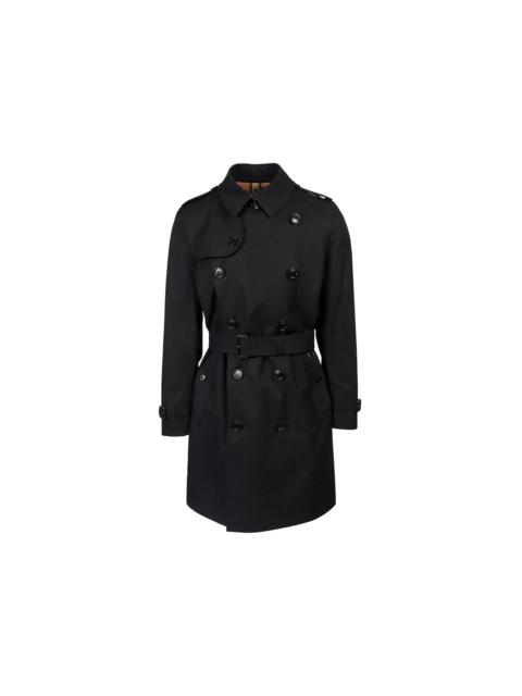 Burberry Traditional Check Lining Cotton Trench Coat Black