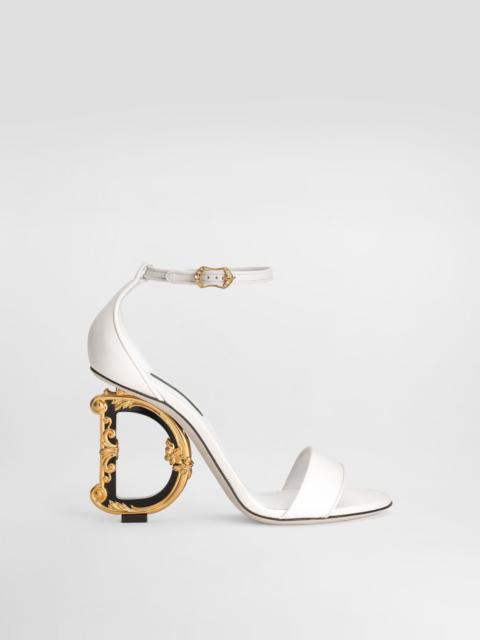 Nappa leather sandals with baroque DG detail