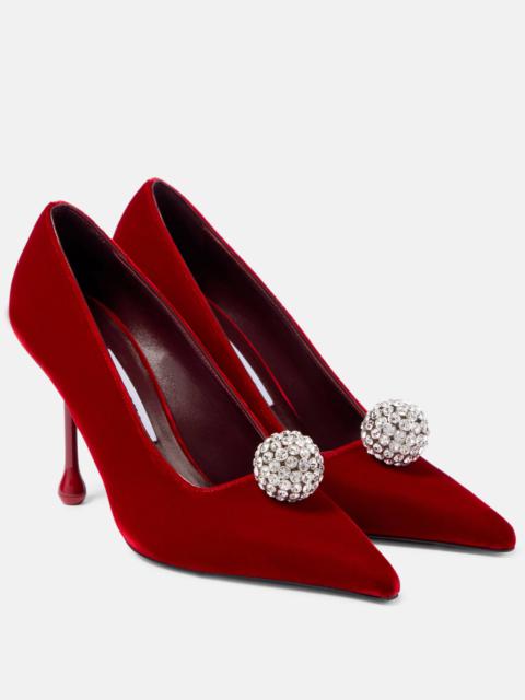 Orb 95 embellished velvet sandals