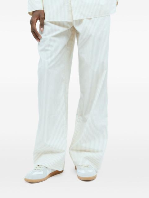 x Birkenstock tie-waist striped trousers