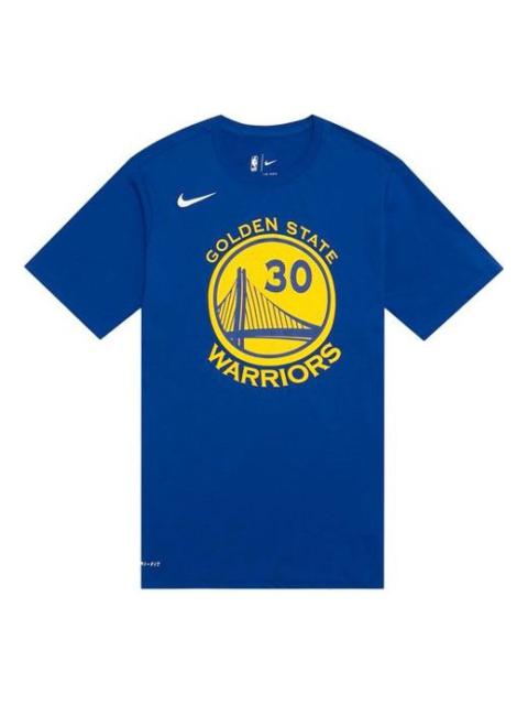 Nike NBA Golden State Warriors Dry Tee Curry 30 Sports Short Sleeve Blue 870774-496