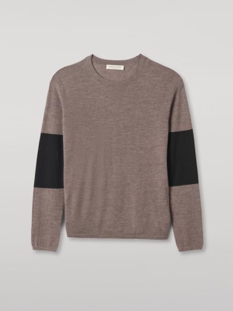 Euna Brown & Black Superfine Cashmere T-Shirt
