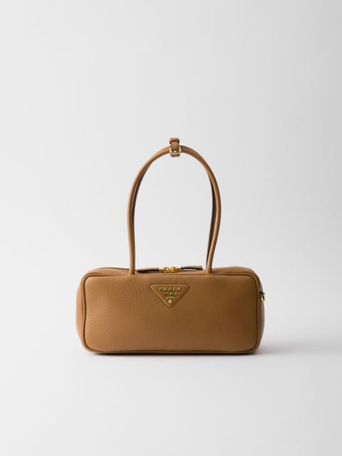 Medium leather top-handle bag