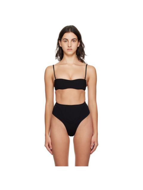 Black Corset Bikini Top