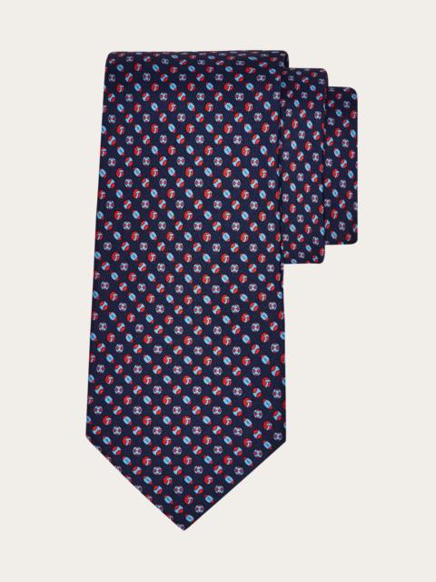 Sport print silk tie