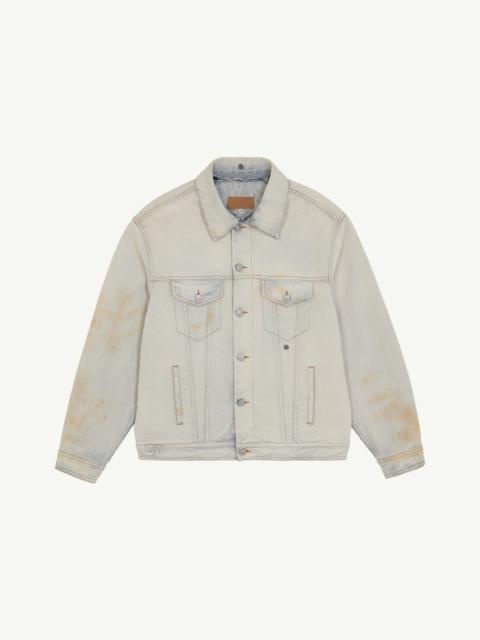 Distressed denim jacket