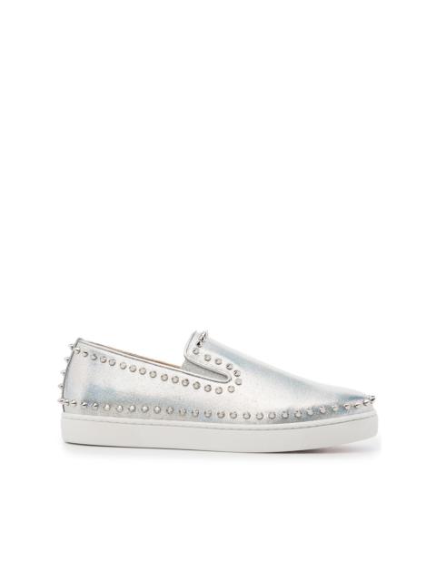 Pik spike-stud leather sneakers
