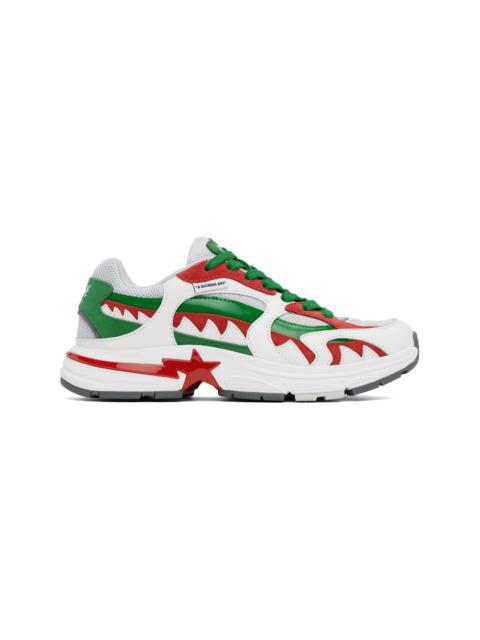 White & Green Shark STA Italy M1 Sneakers