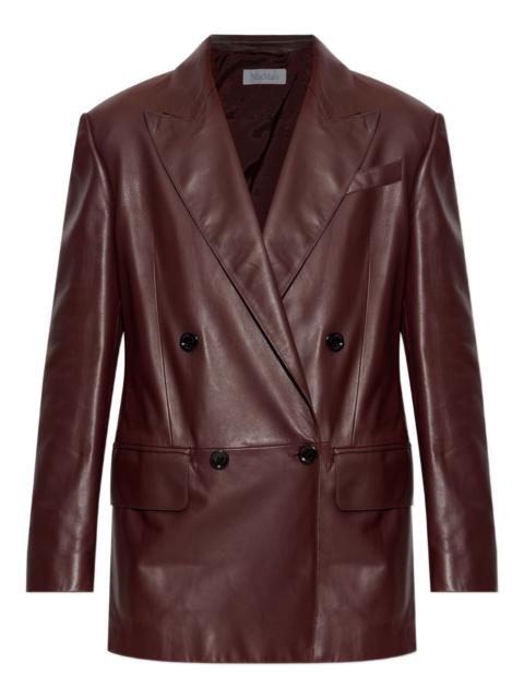 Olimpia double-breasted leather jacket