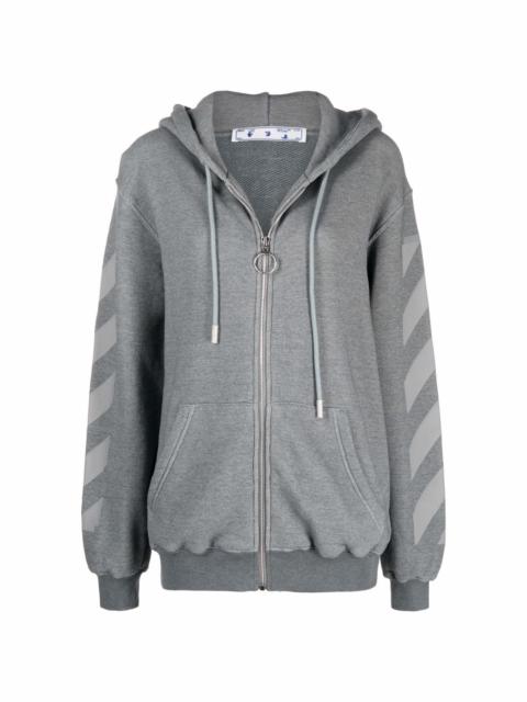 RUBBER ARROW ZIP-UP HOODIE GREY GREY