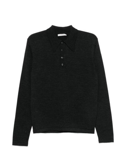 long-sleeve polo sweater