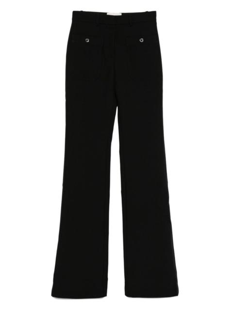 button-embellished tailored trousers