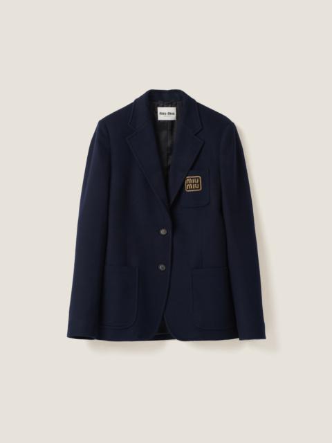 Single-breasted velour jacket