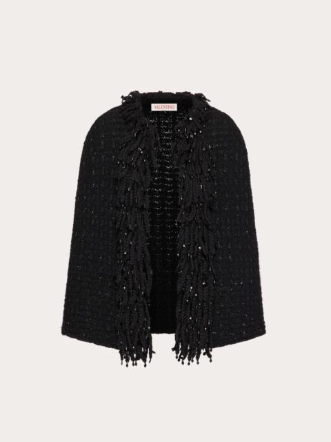 EMBROIDERED MOHAIR CAPE