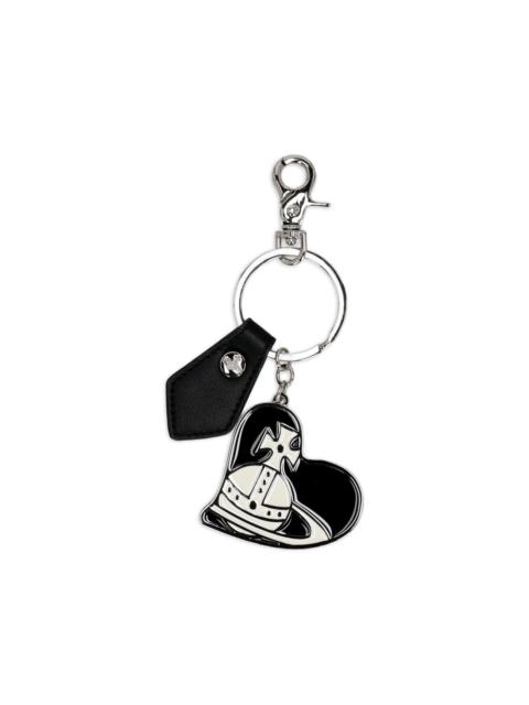 Orb heart-charm keyring