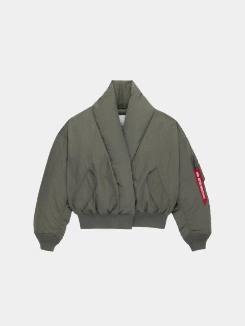 SHAWL COLLAR BOMBER JACKET WOMENS