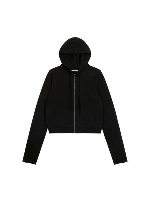 LIGHTWEIGHT CROPPED ZIP-UP BLACK