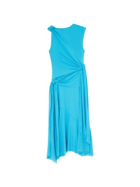 knot sleeveless midi dress