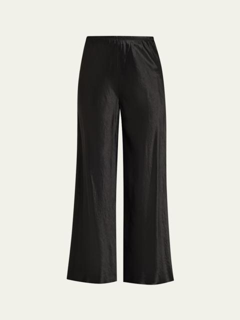 Bias-Cut Satin Trousers