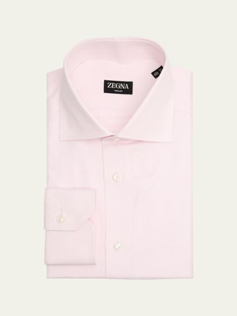 Men's Trecapi Cotton Micro-Structure Dress Shirt