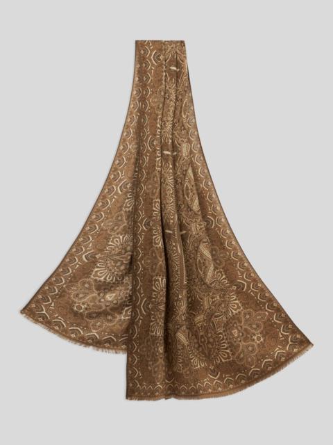 SCARF WITH SILK SCARF PATTERN