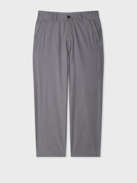 Relaxed-Fit Charcoal Cotton Chinos