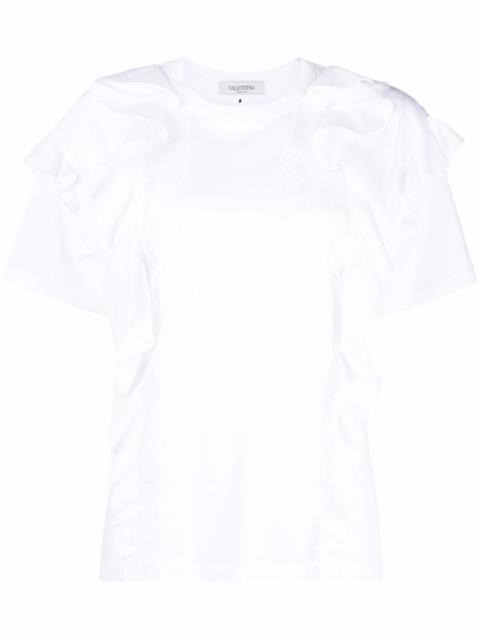 ruffle-trim short-sleeve T-shirt