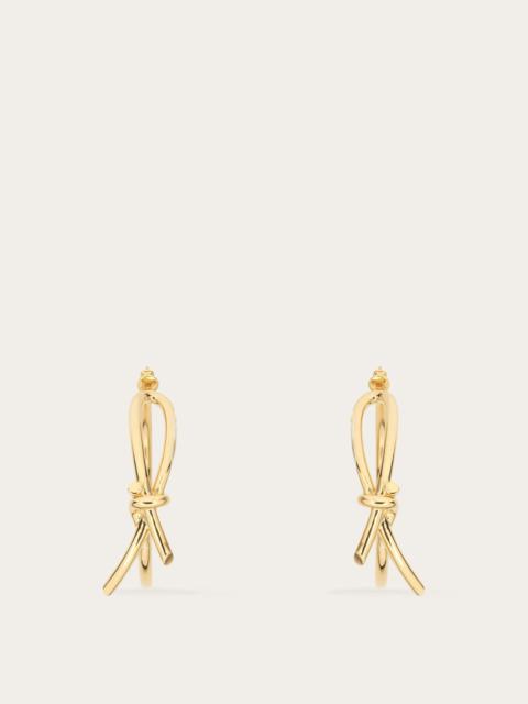 Earrings with asymmetric bow