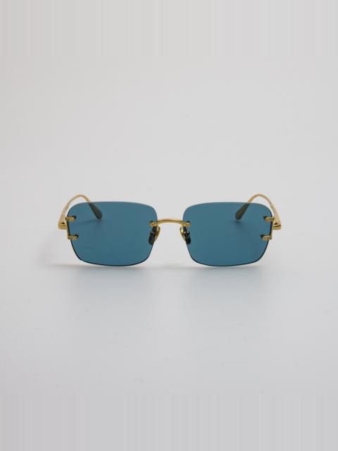 Sasha Square Sunglasses in Yellow Gold