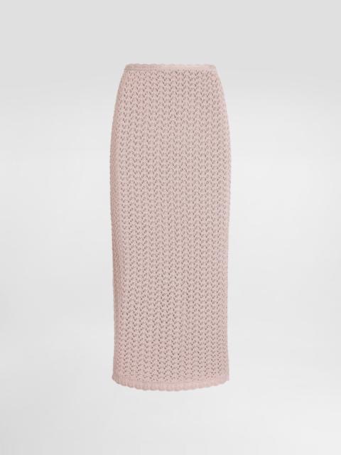 Viscose crochet skirt