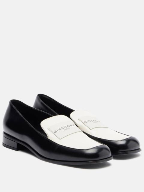 Label leather loafers