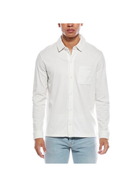 Vince Sueded Jersey Button-Down Shirt