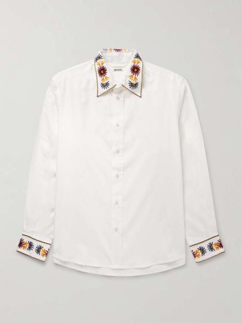 Candyfloss Embroidered Cotton Oxford Shirt