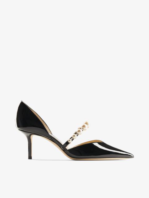 Aurelie 65
Black Patent Leather Pointed Pumps with Pearl Embellishment