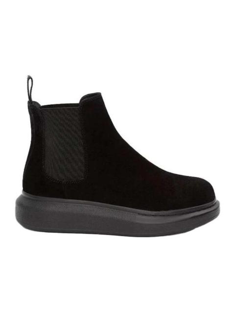 Alexander McQueen Hybrid Chelsea Boot Black Suede (Women's)
