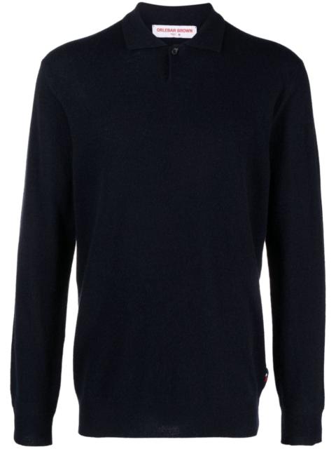 Bruno longsleeved cashmere polo shirt