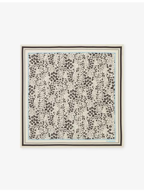 Leopard-Print Silk Scarf