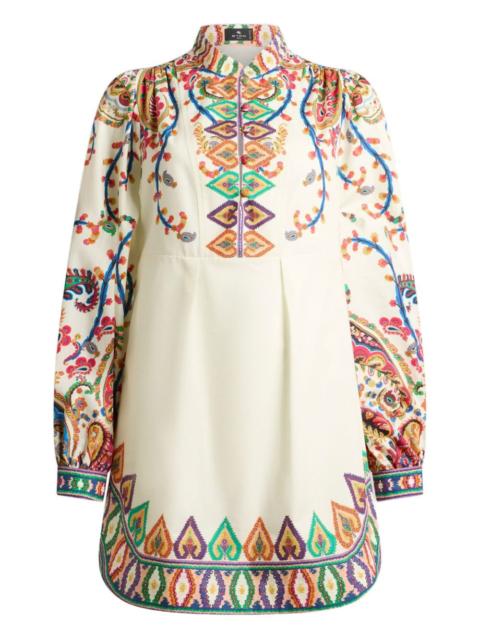 paisley-print mini dress