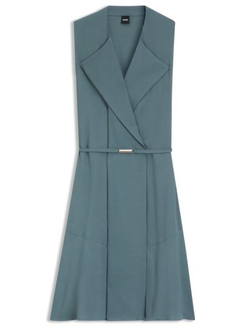CREPE WRAP DRESS WITH BELT