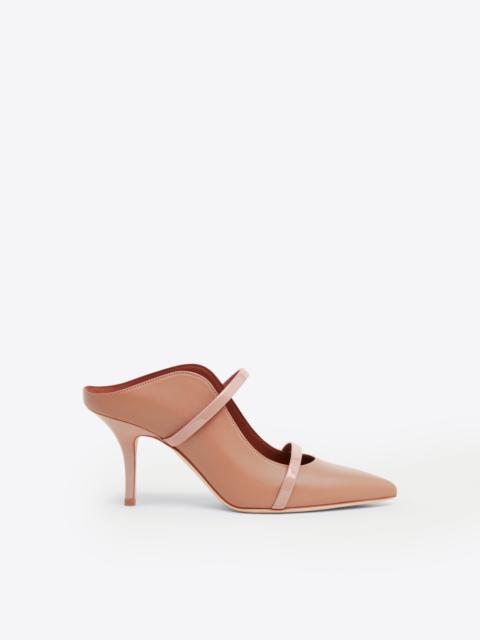 Maureen 70 Blush Leather Mules