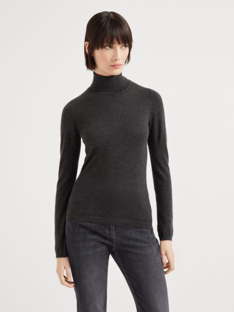 Cashmere and silk lightweight turtleneck sweater
