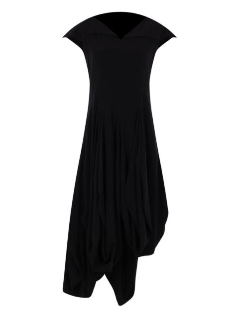 asymmetric-hem dress