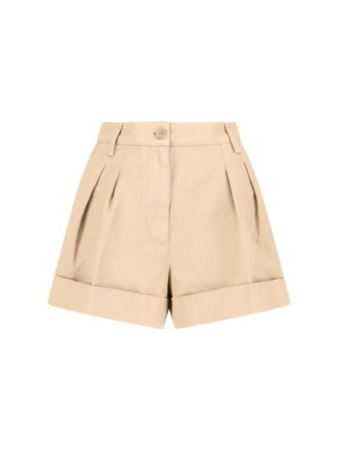 COTTON AND LINEN SHORTS