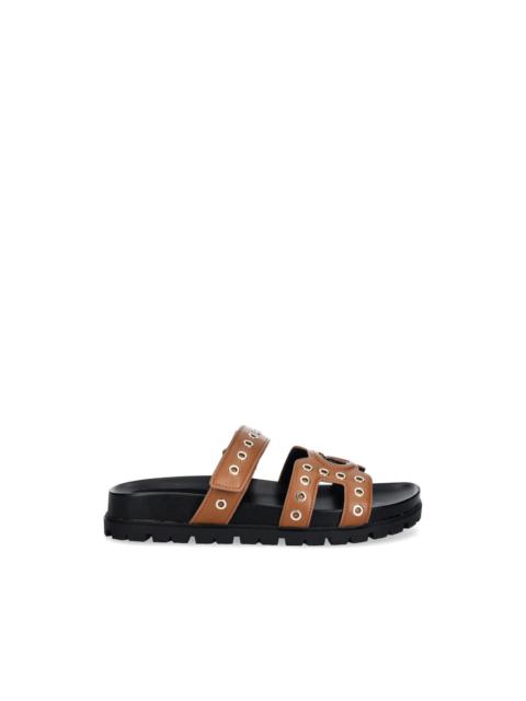 eyelet logo sandals