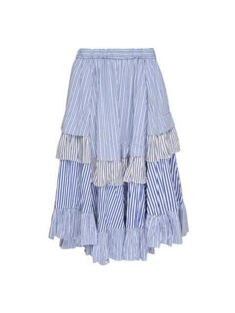 Cotton Broad Stripe Skirt