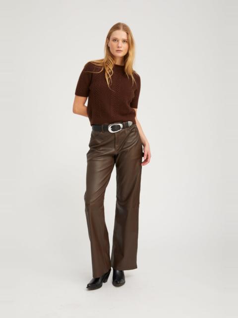 AMERICANO LEATHER CARPENTER PANTS